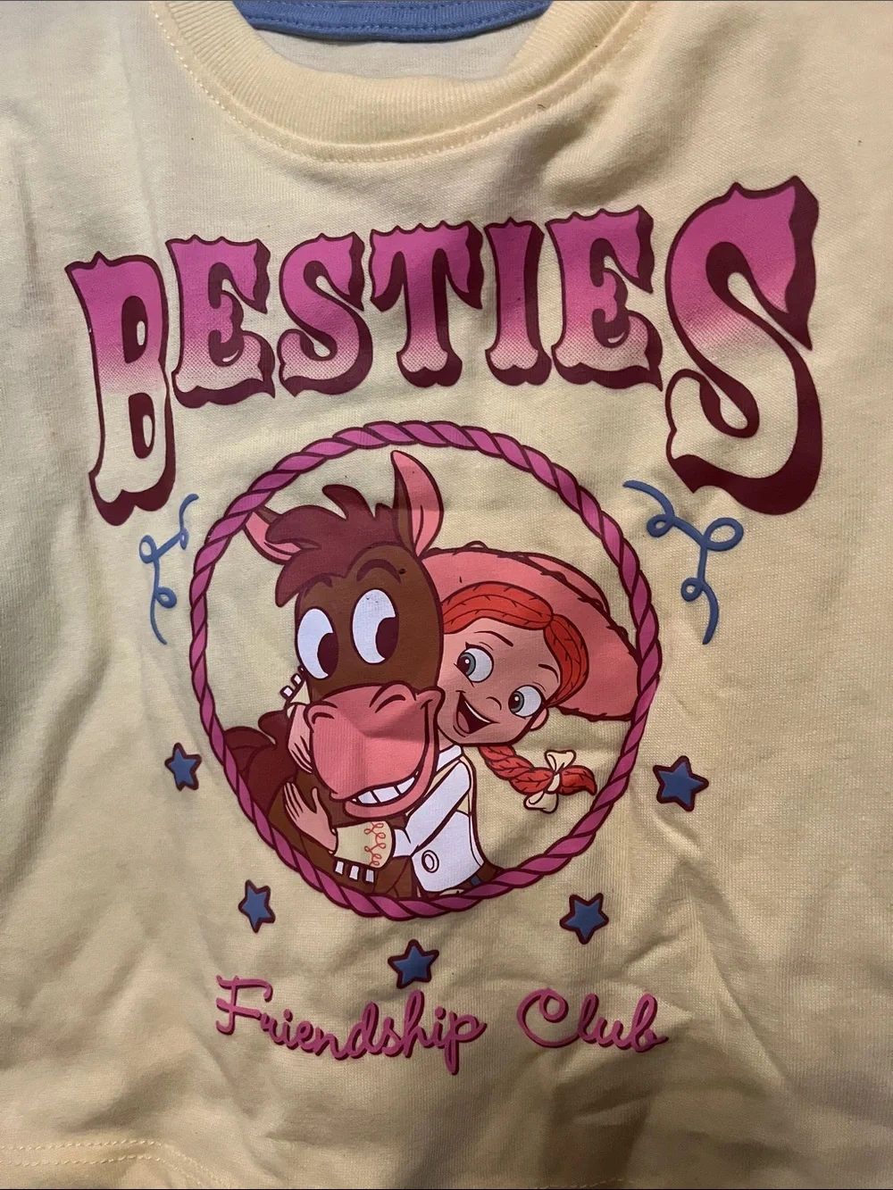 Disney Yellow 'Besties' Jessie Friendship Club Short Sleeve Tee